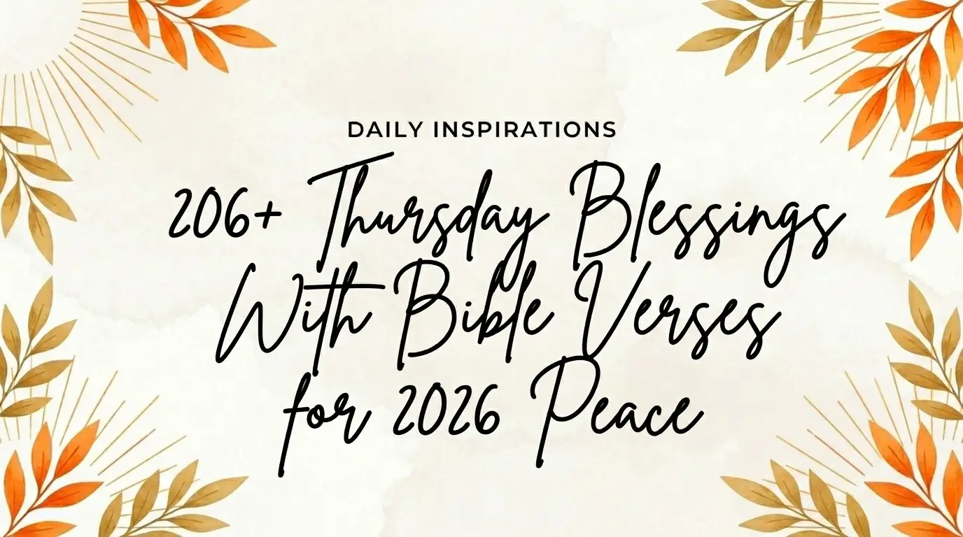 206+ Thursday Blessings With Bible Verses for 2026 Peace