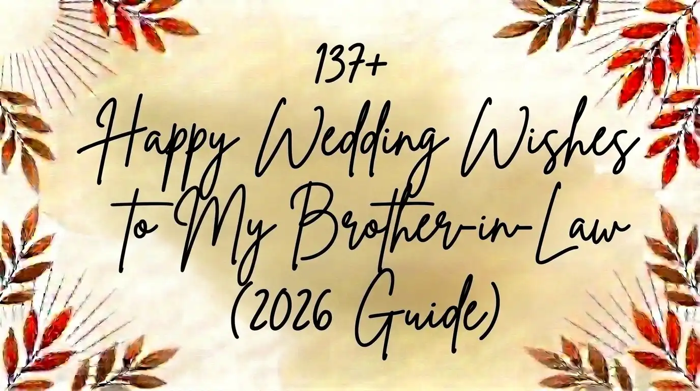 137+ Happy Wedding Wishes to My Brother-in-Law (2026 Guide)